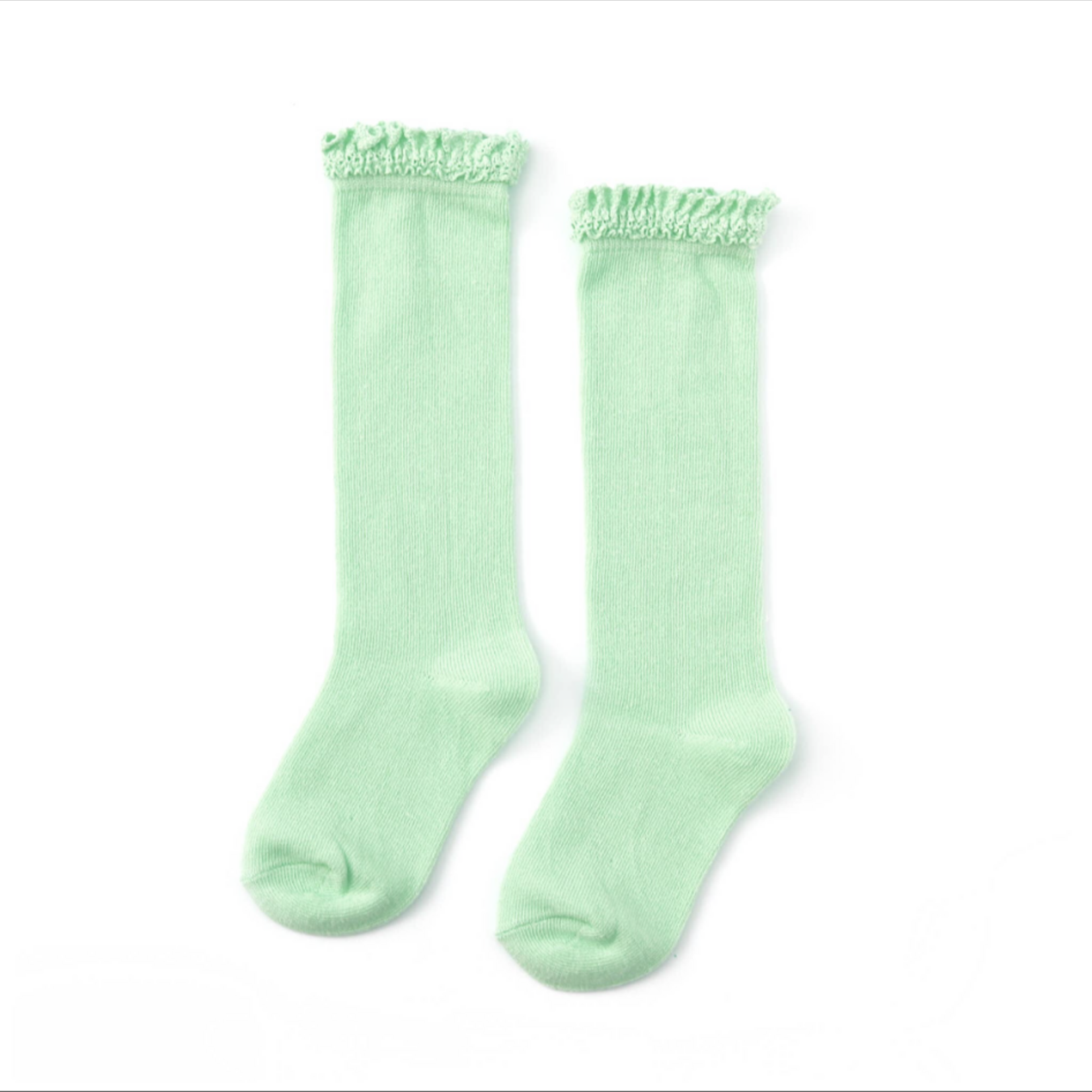 Knee High Lace Socks - Mint