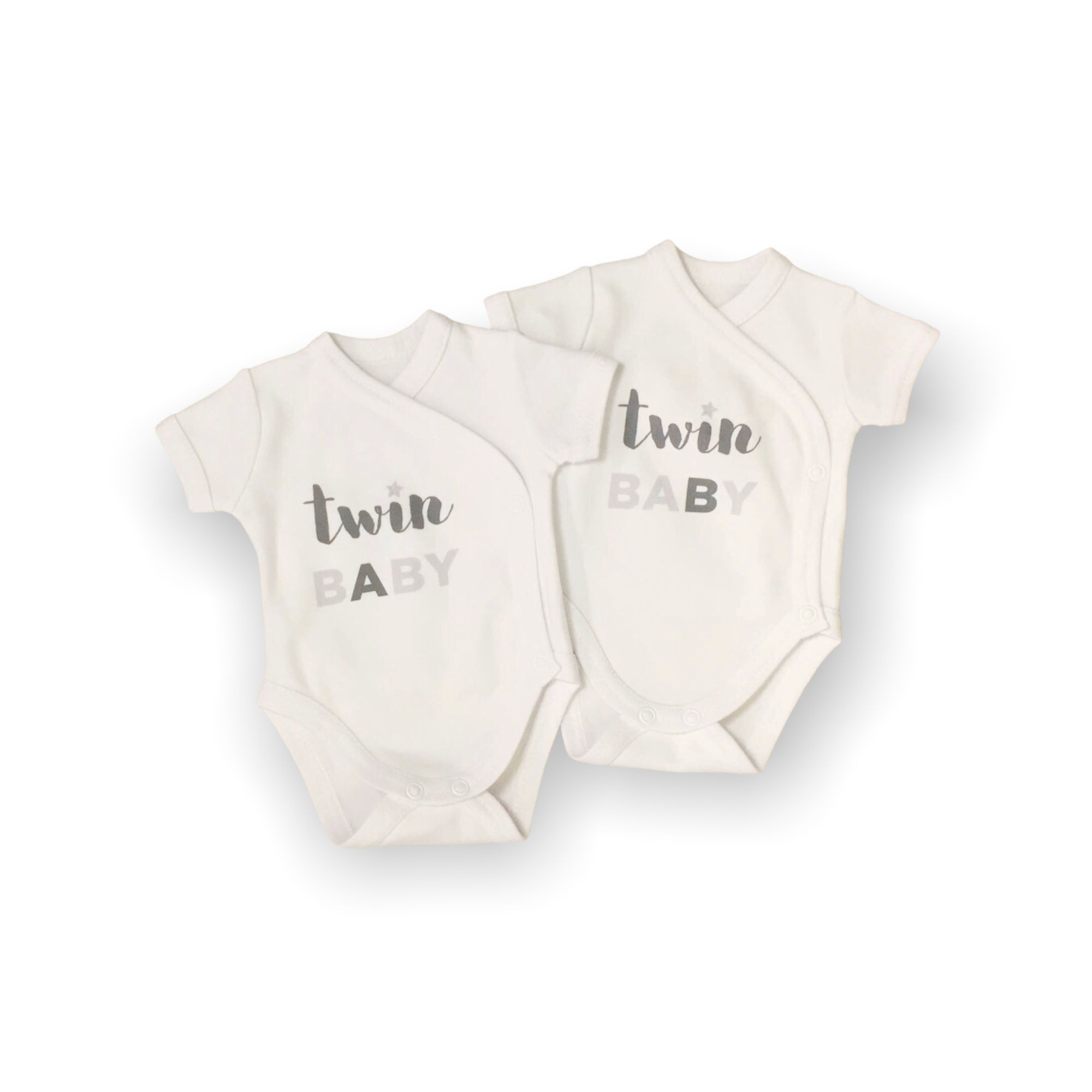 NICU Friendly Preemie Twin Baby Kimono Bodysuit Ruffle Me This