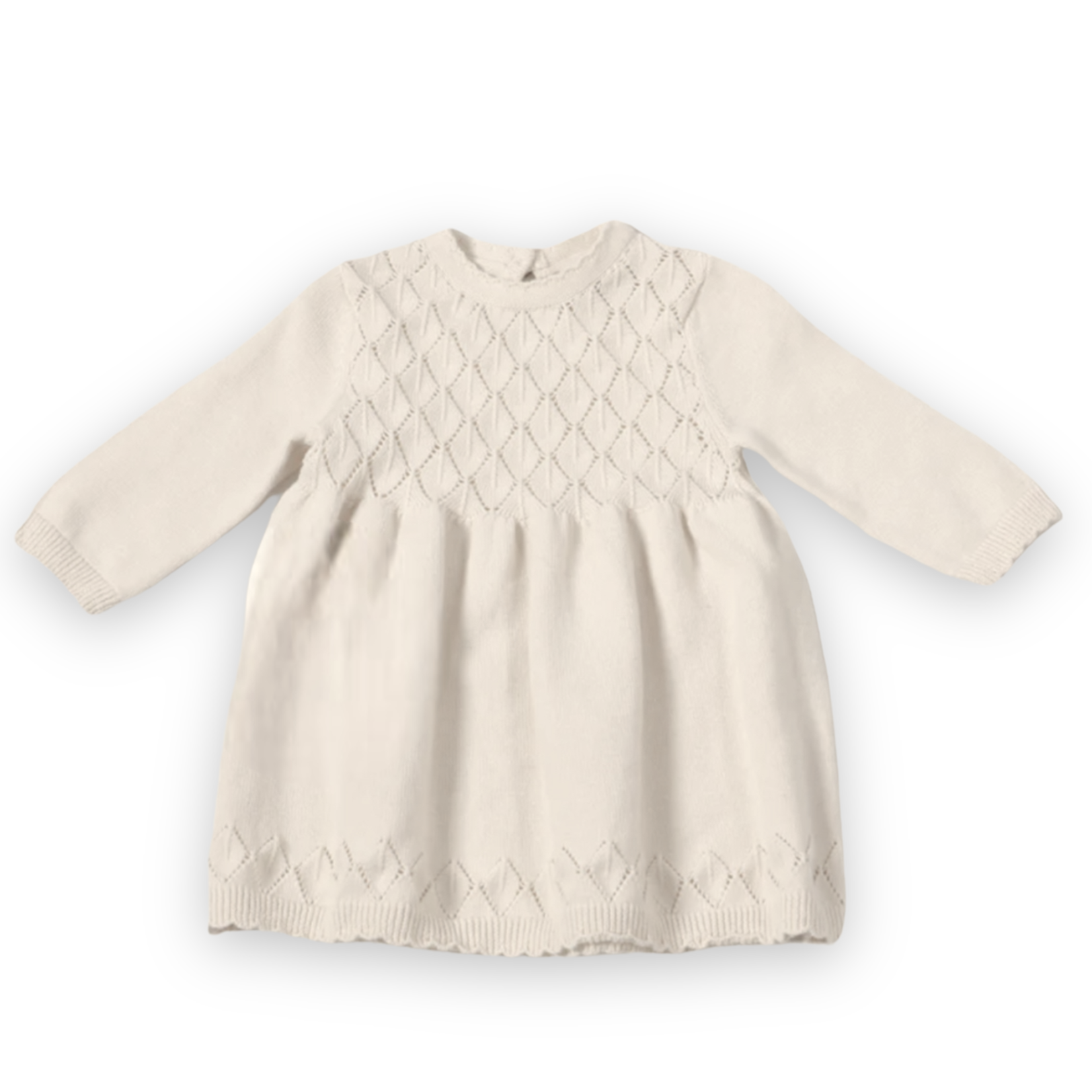 Viverano Pointelle Organic Dress - Cream #22-793