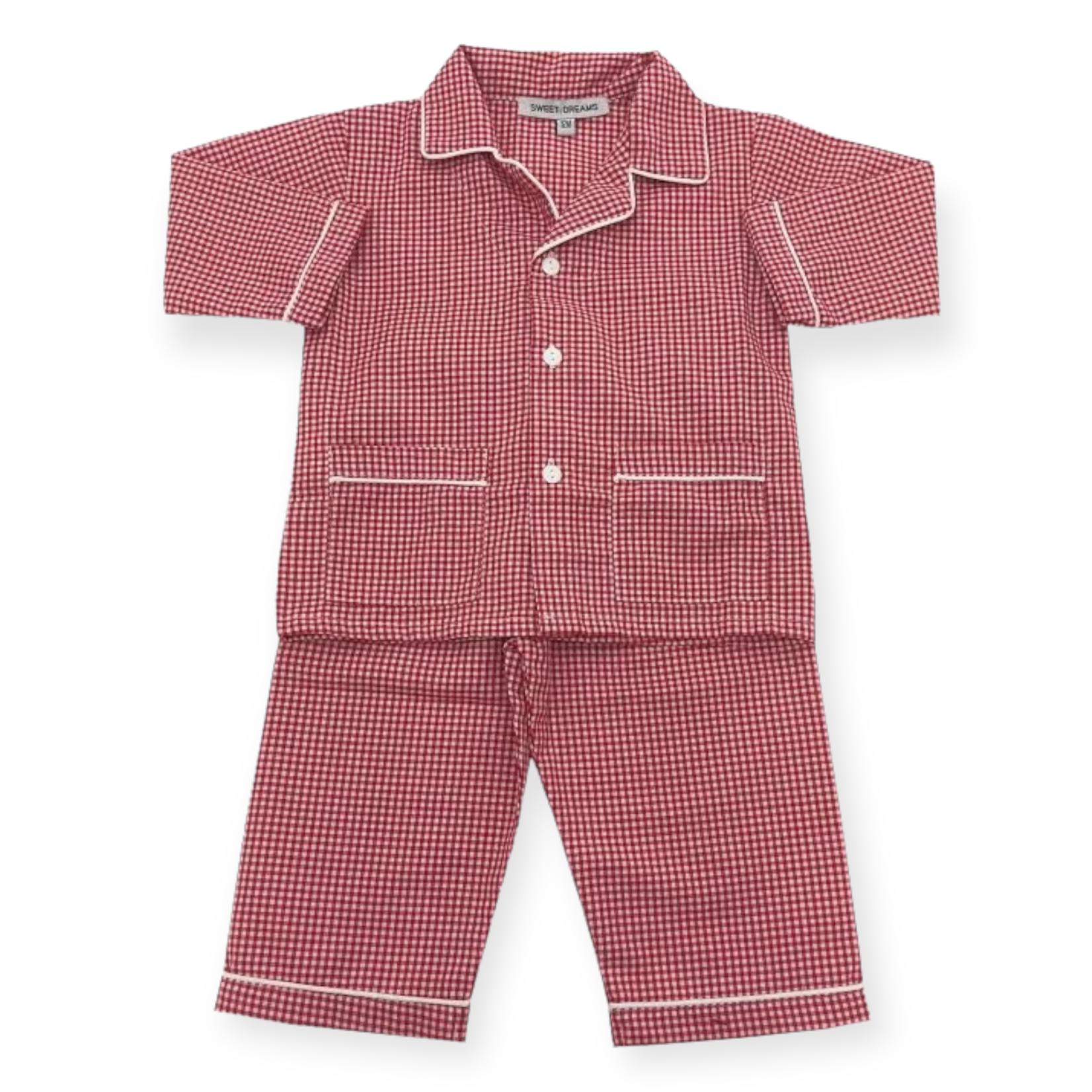 Sweet Dreams Red Gingham Boy PJ