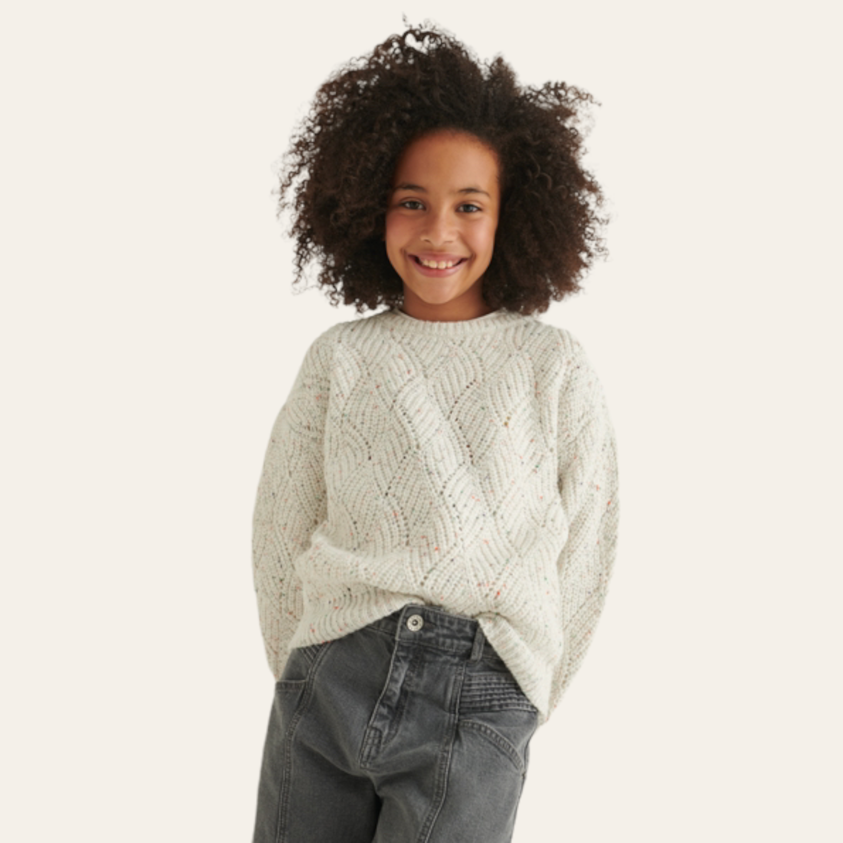 Mayoral Multicolor Cream Sweater - Size 18