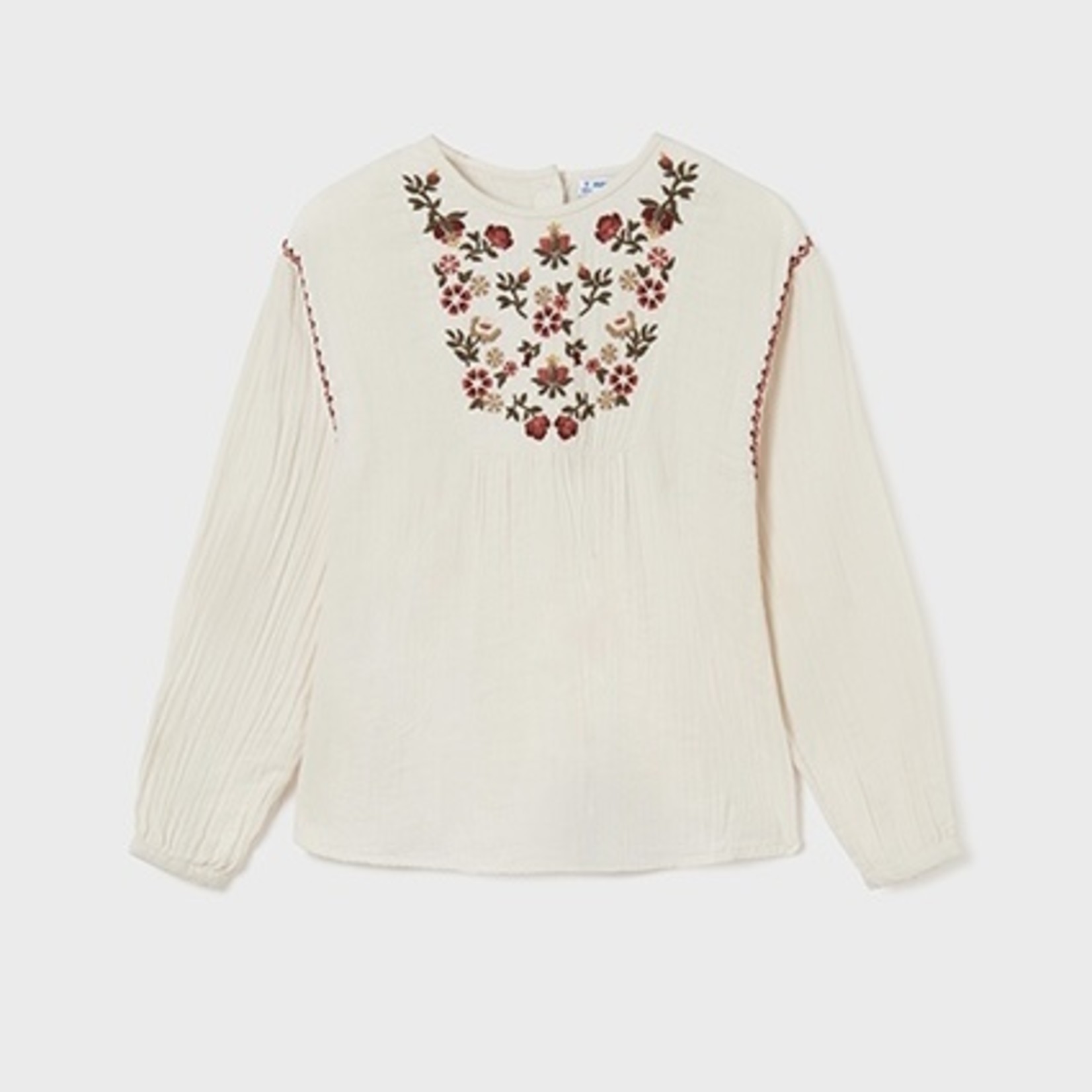 Mayoral Chickpea Embroidered Blouse (Size 12)