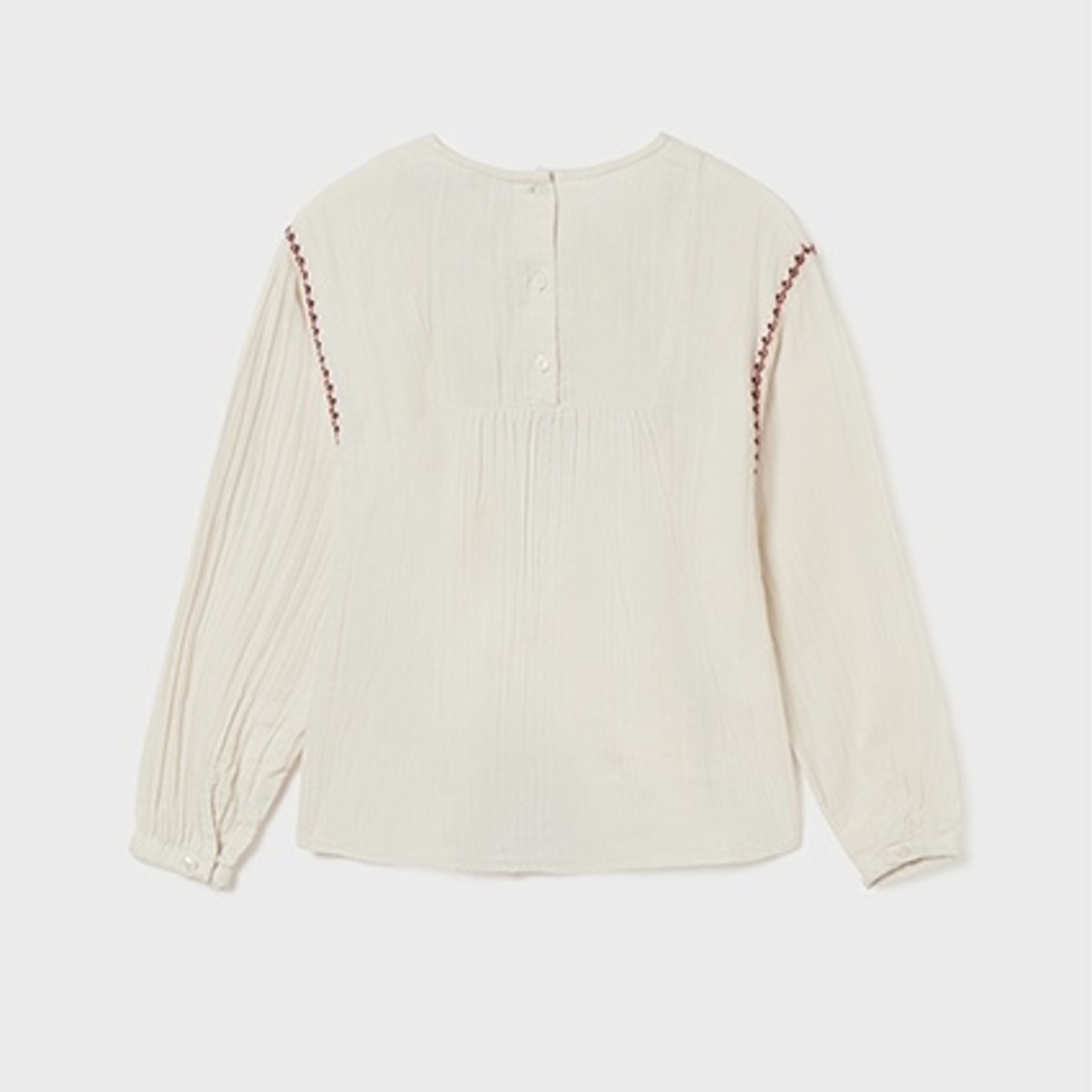 Mayoral Chickpea Embroidered Blouse (Size 12)