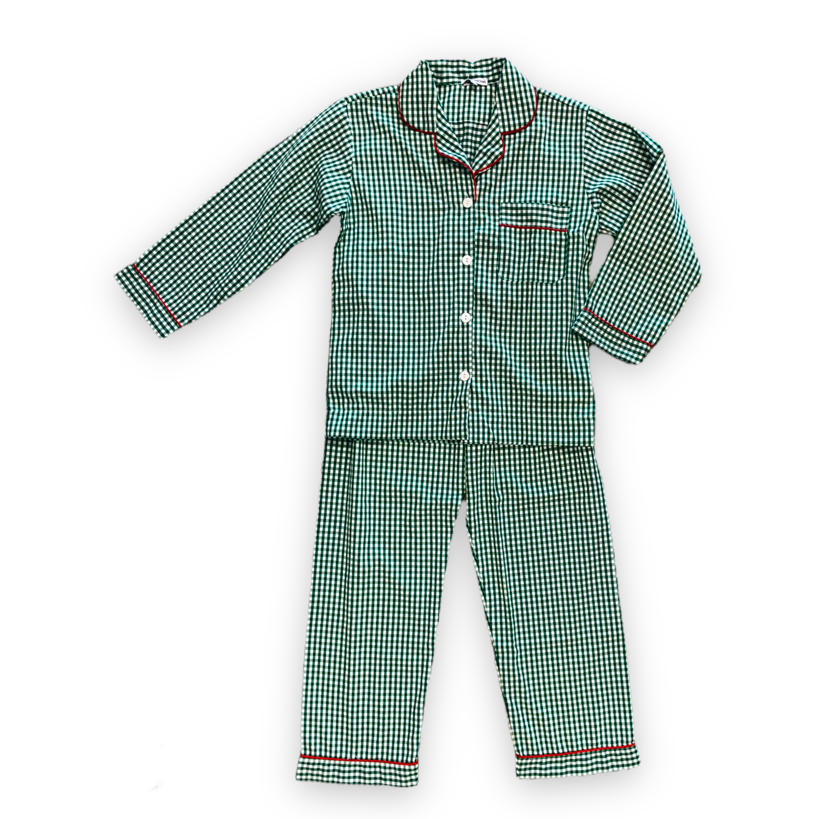 Sweet Dreams Green Gingham Adult PJ Set