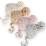 Huggalugs Newborn Garter Stitch Knit Bonnet