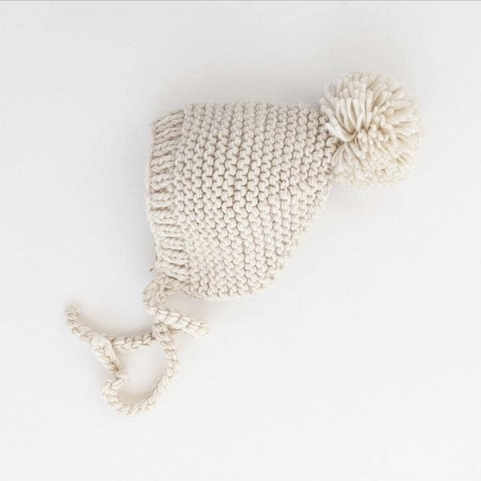 Huggalugs Newborn Garter Stitch Knit Bonnet