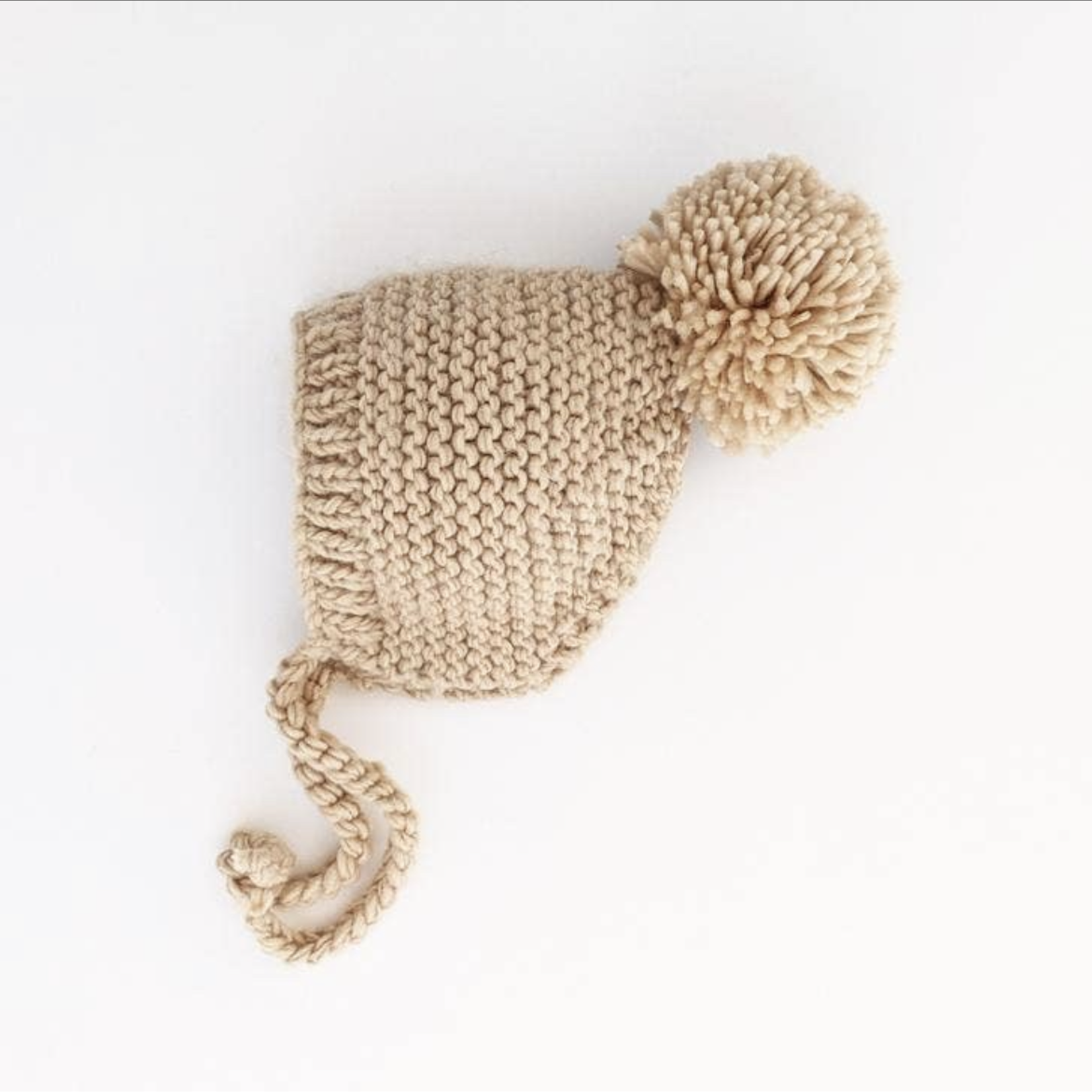 Huggalugs Newborn Garter Stitch Knit Bonnet