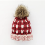 Huggalugs Red Buffalo Check Beanie