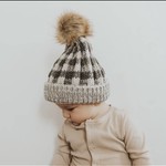 Huggalugs Grey Buffalo Check Beanie