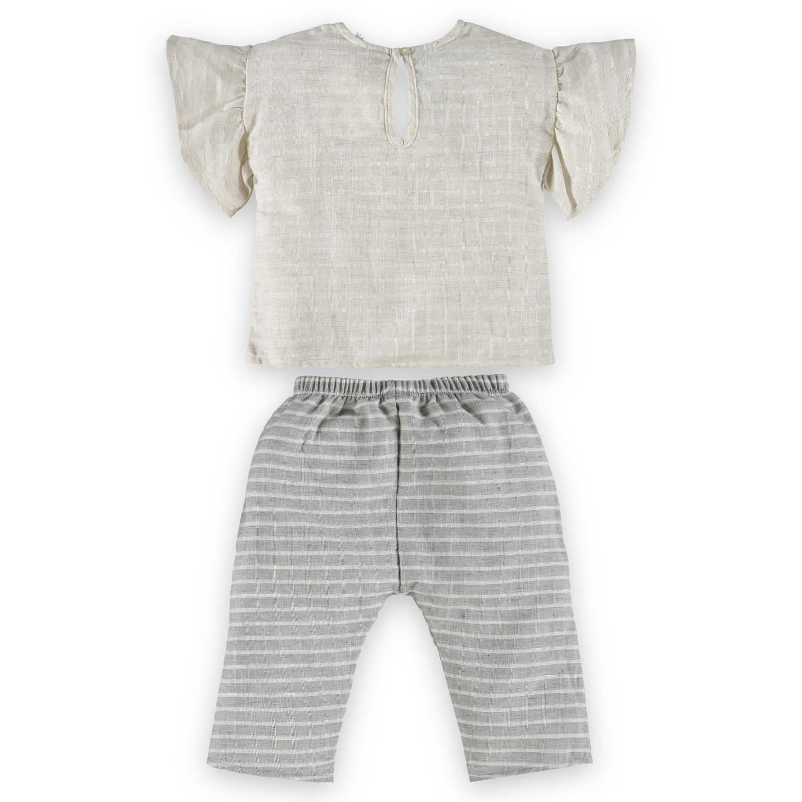 Up Baby Linen Blouse Pant Set