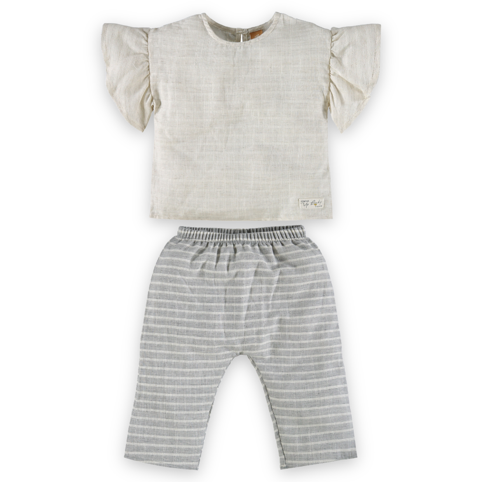 Up Baby Linen Blouse Pant Set