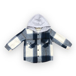 Plaid Shacket Blue (Size 5/6)