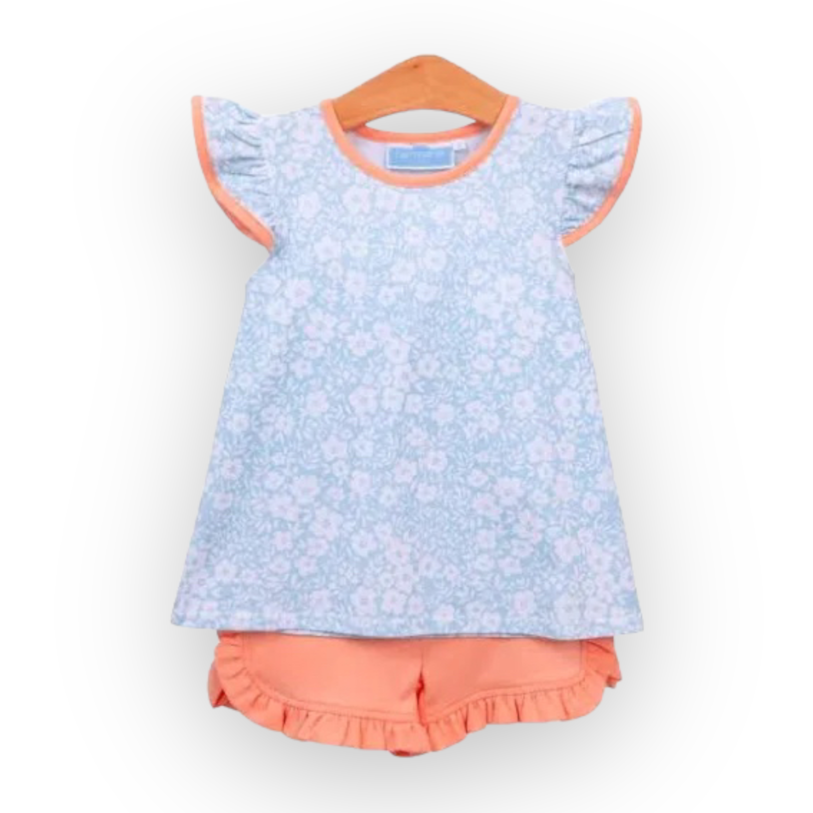 Trotter Street Kids Seaside Floral Ruffle Short Set