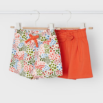 Mayoral High Waisted Cotton Short (Orange size 8)