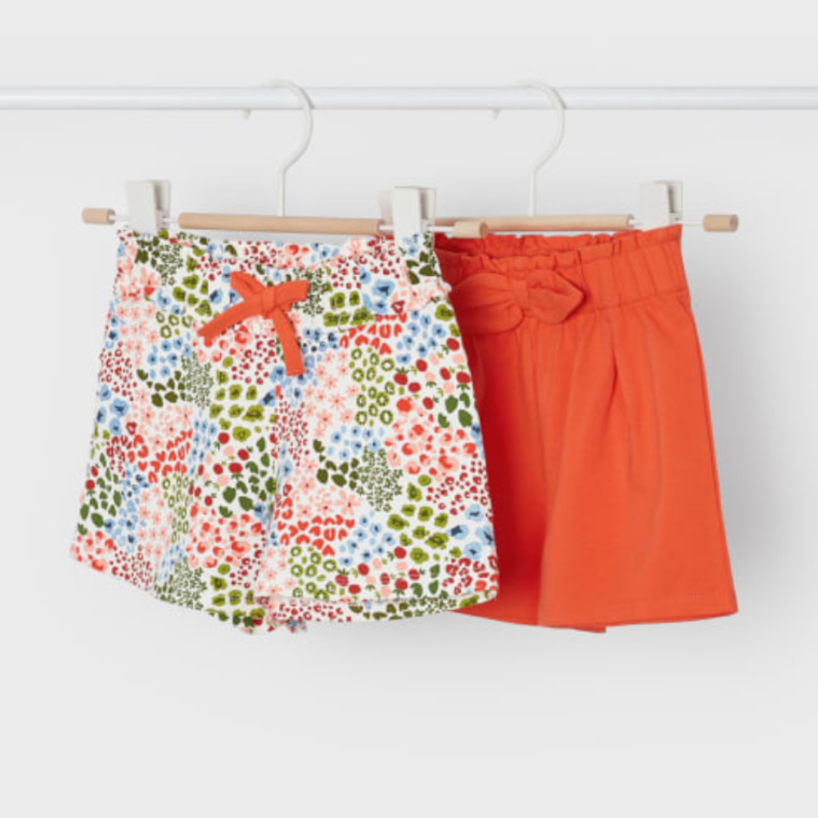 Mayoral High Waisted Cotton Short (Orange Size 8)