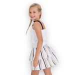 Mayoral Black Striped Skirt (Size 18)