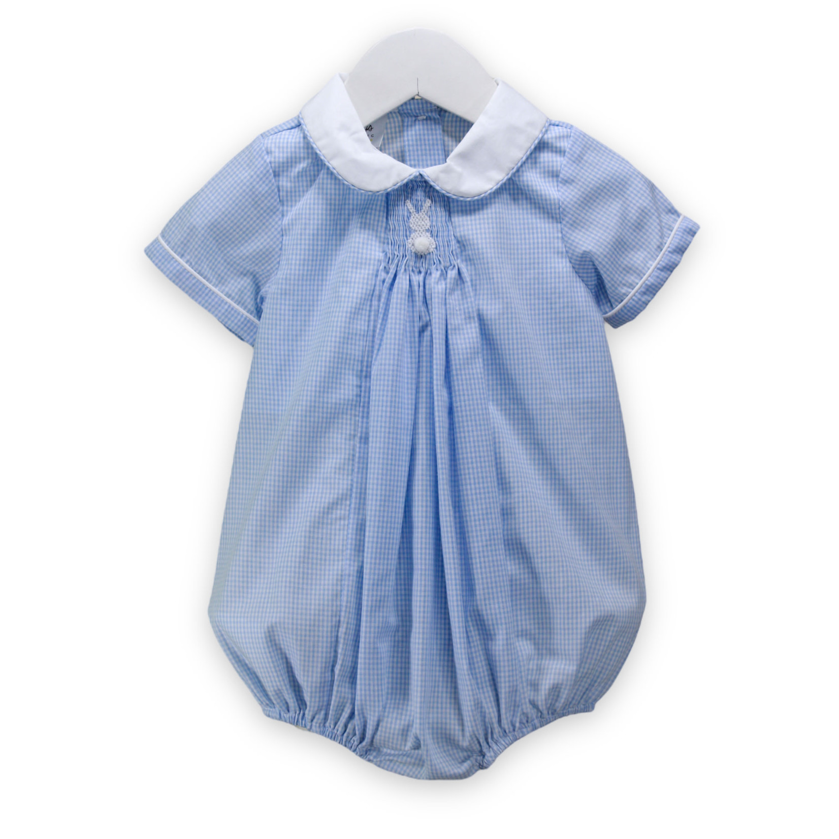 Blue Smocked Bunny Bubble