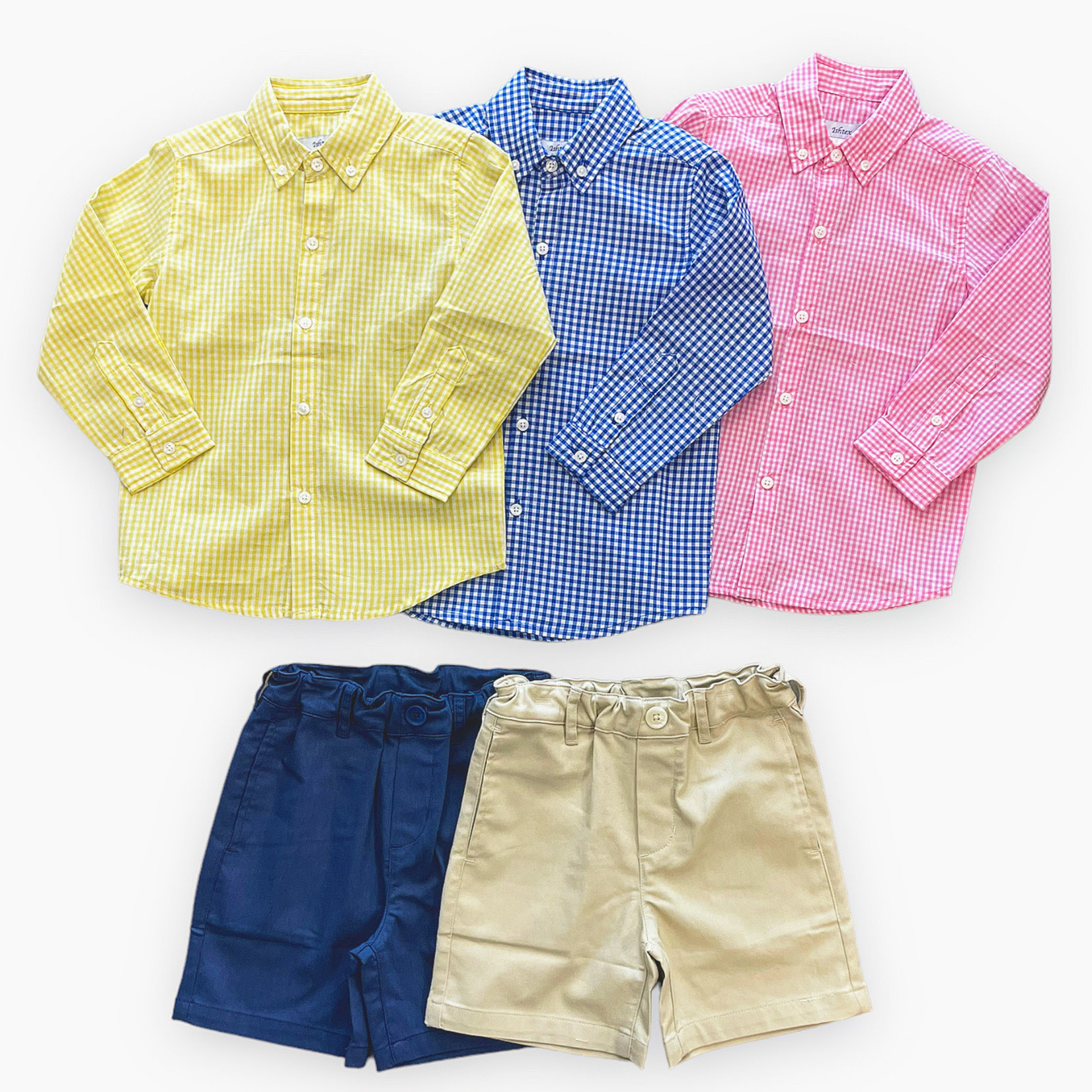Ishtex Blue Gingham Button Down Shirt