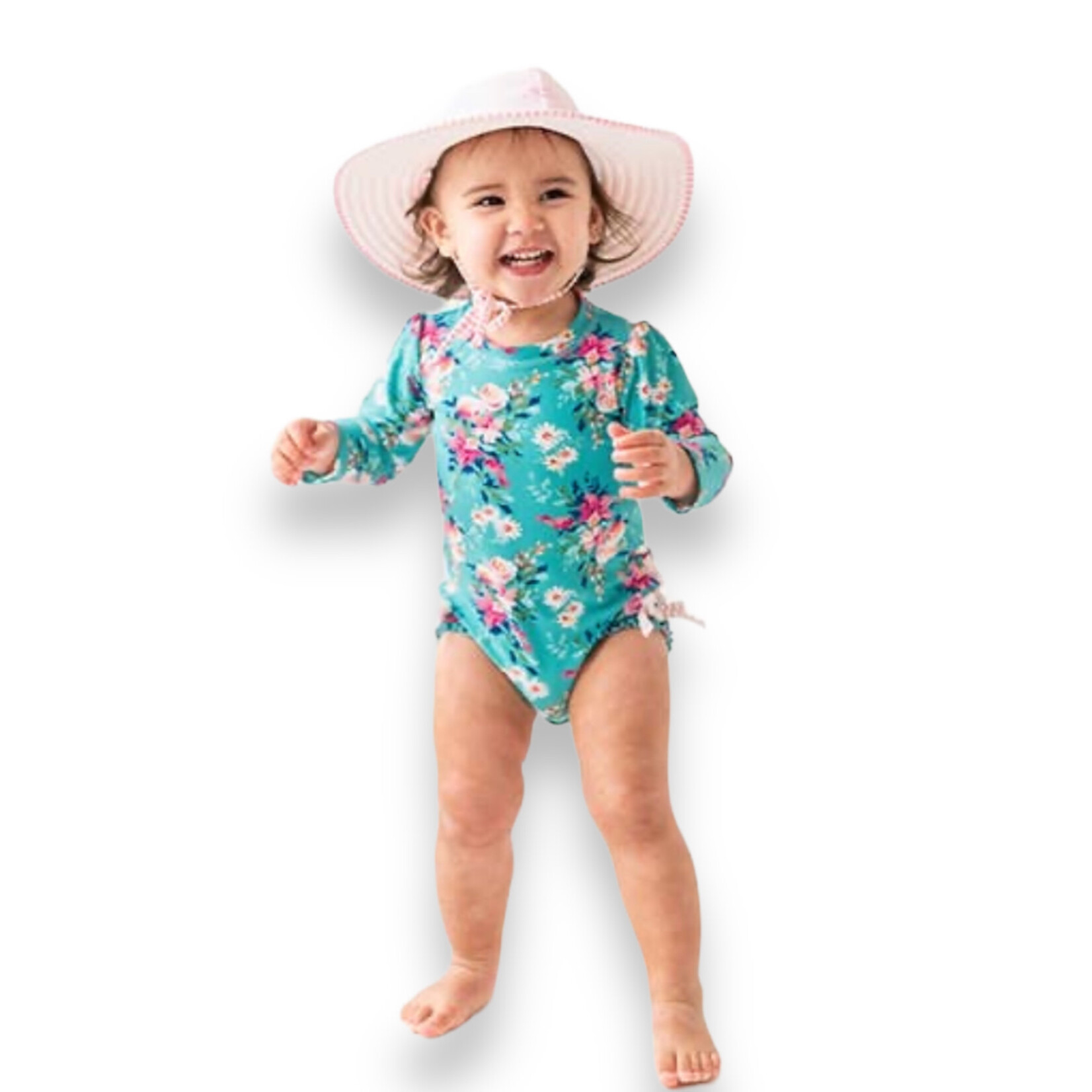 Ruffle Butts Fancy Me Floral One Piece Rash Guard