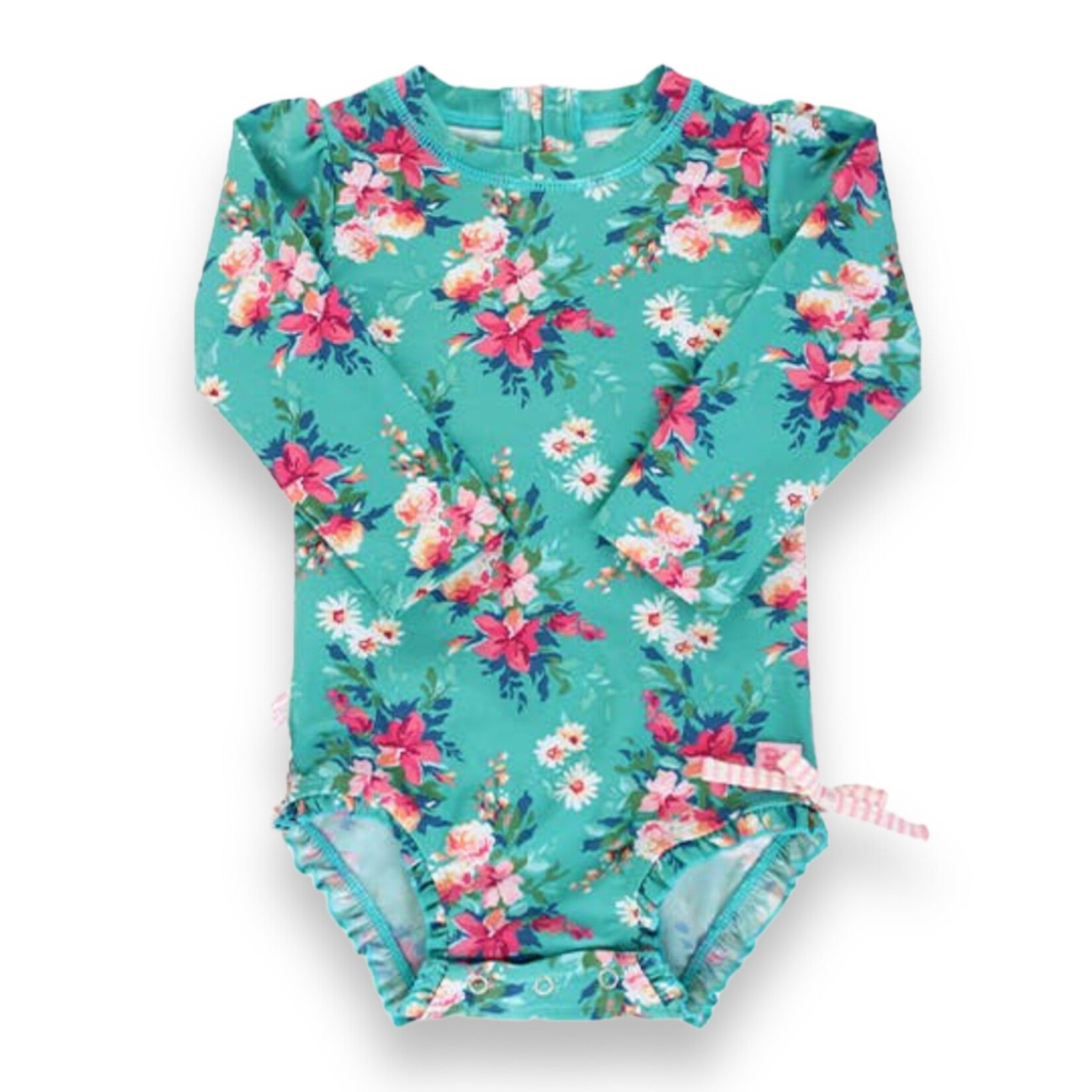 Ruffle Butts Fancy Me Floral One Piece Rash Guard