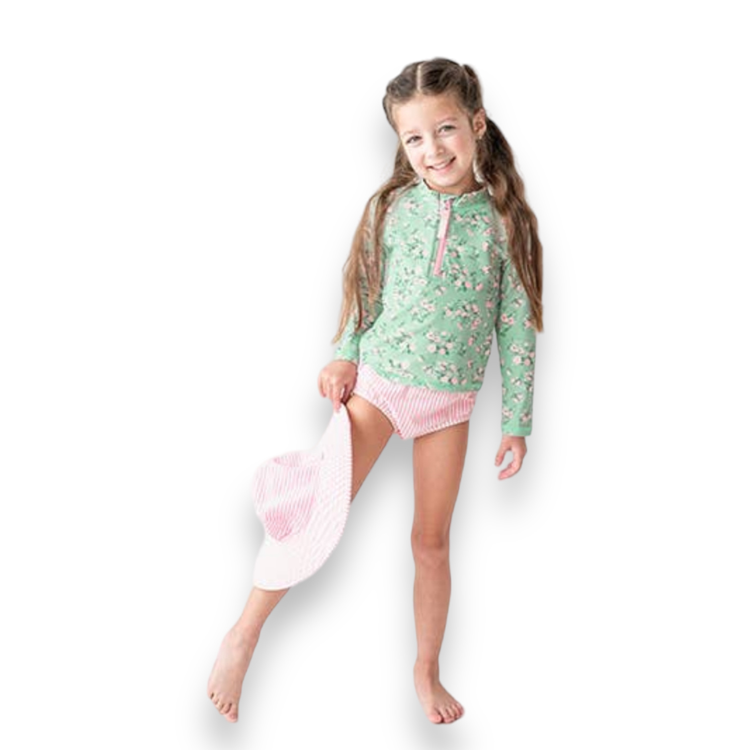 RuffleButts Melon Polka Dot Peplum Tankini - Ruffle Me This