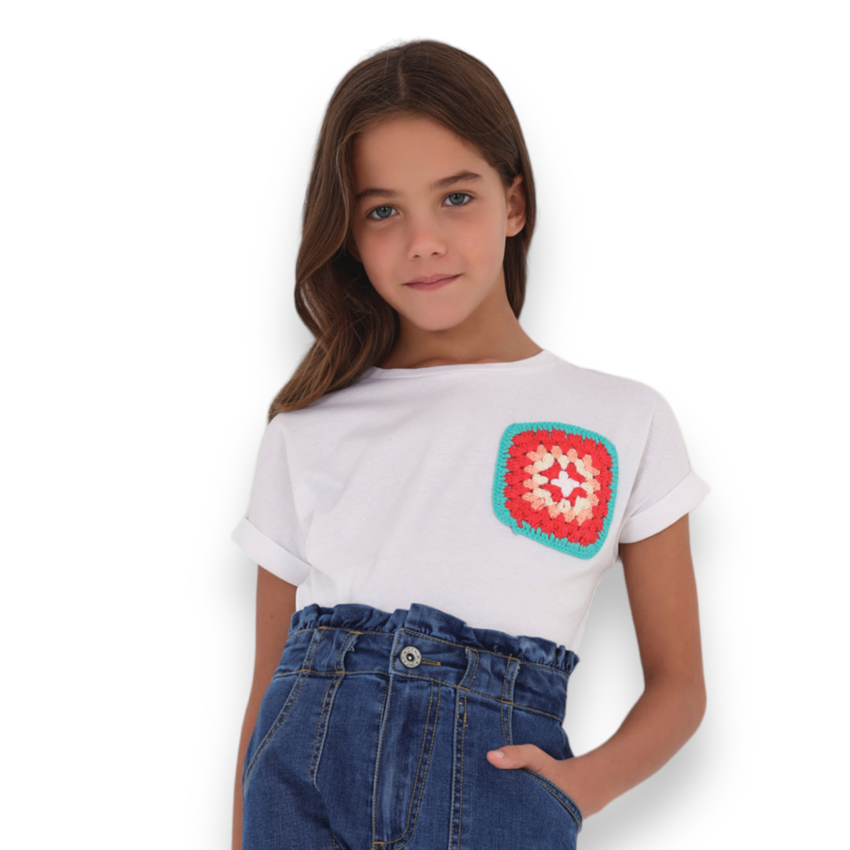 Mayoral Crochet Pocket Top