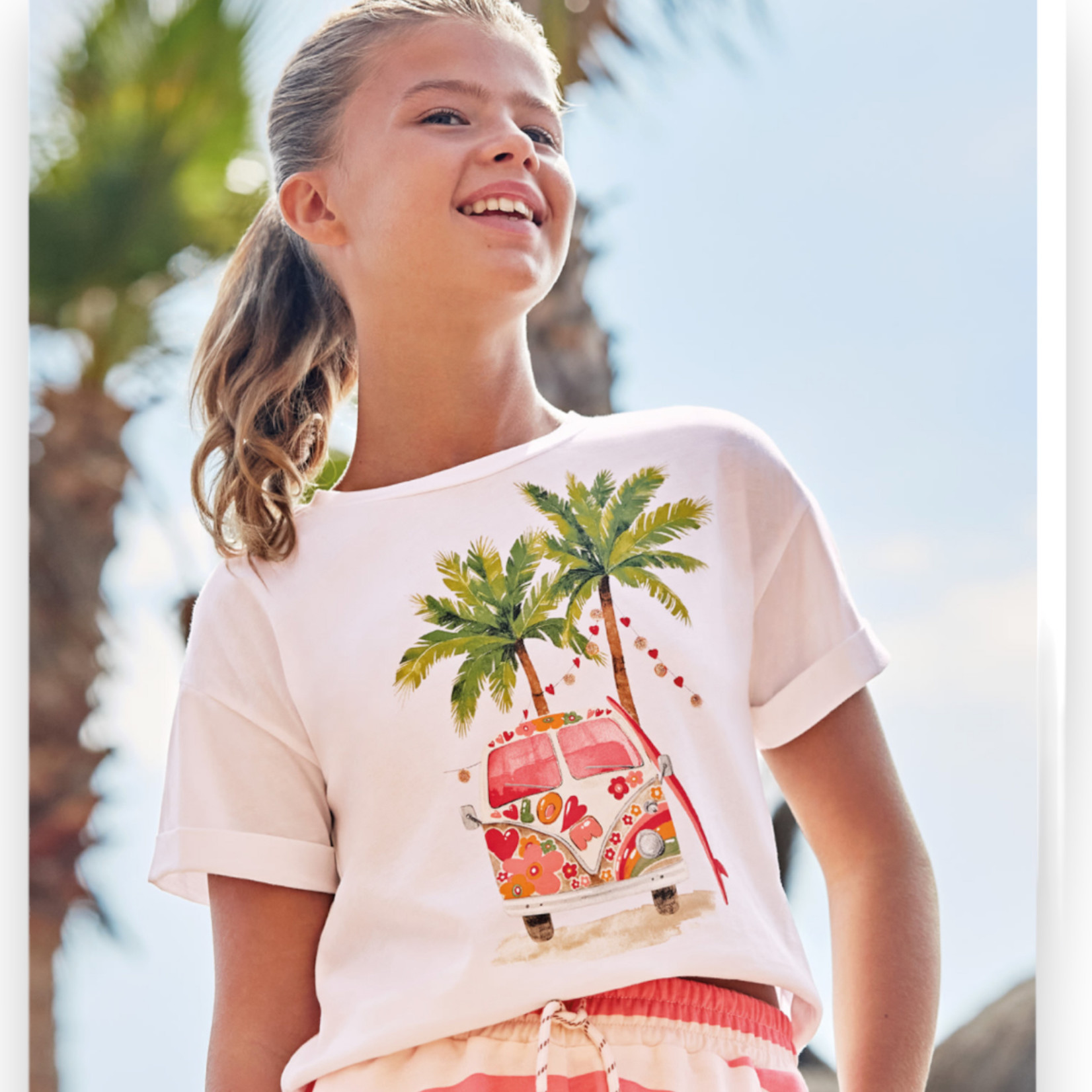 Mayoral Hippie Van Short Sleeve Top (Size 18)