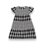 Turtledove London Stripe/Check Black Dress