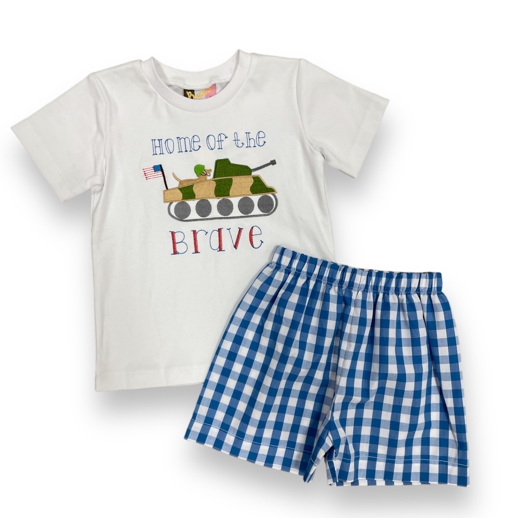 Banana Split Home of the Brave Short Set
