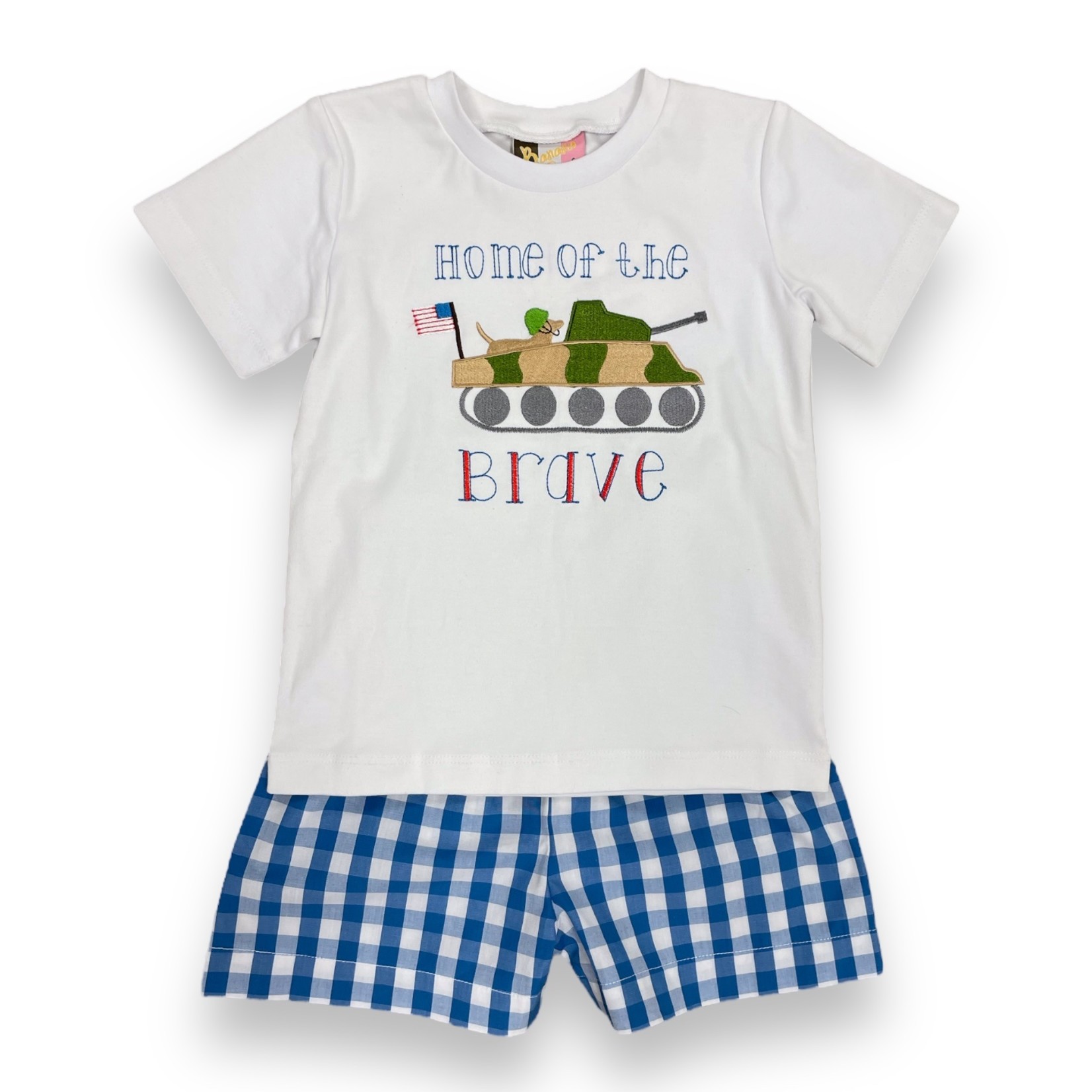 Banana Split Home of the Brave Short Set