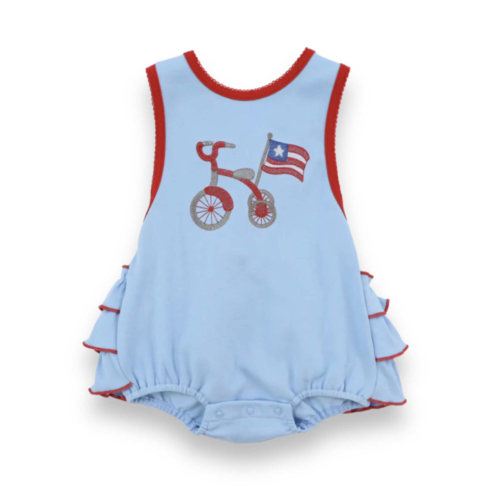 Three Sisters Patriotic Tricycle Girl Bubble