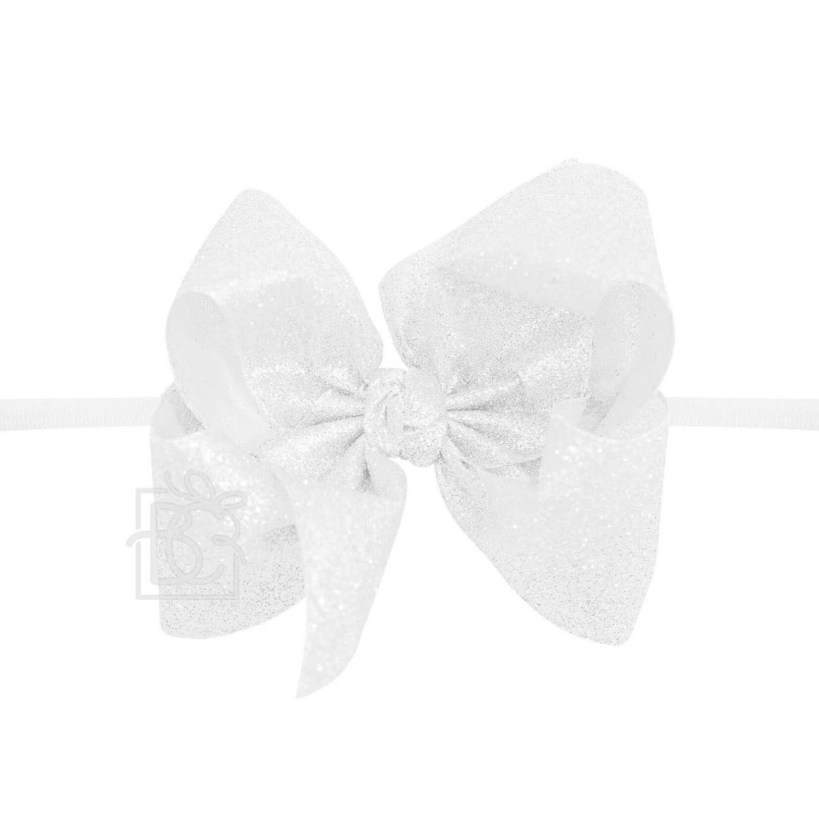 5.5" Glitter P/Band Bow