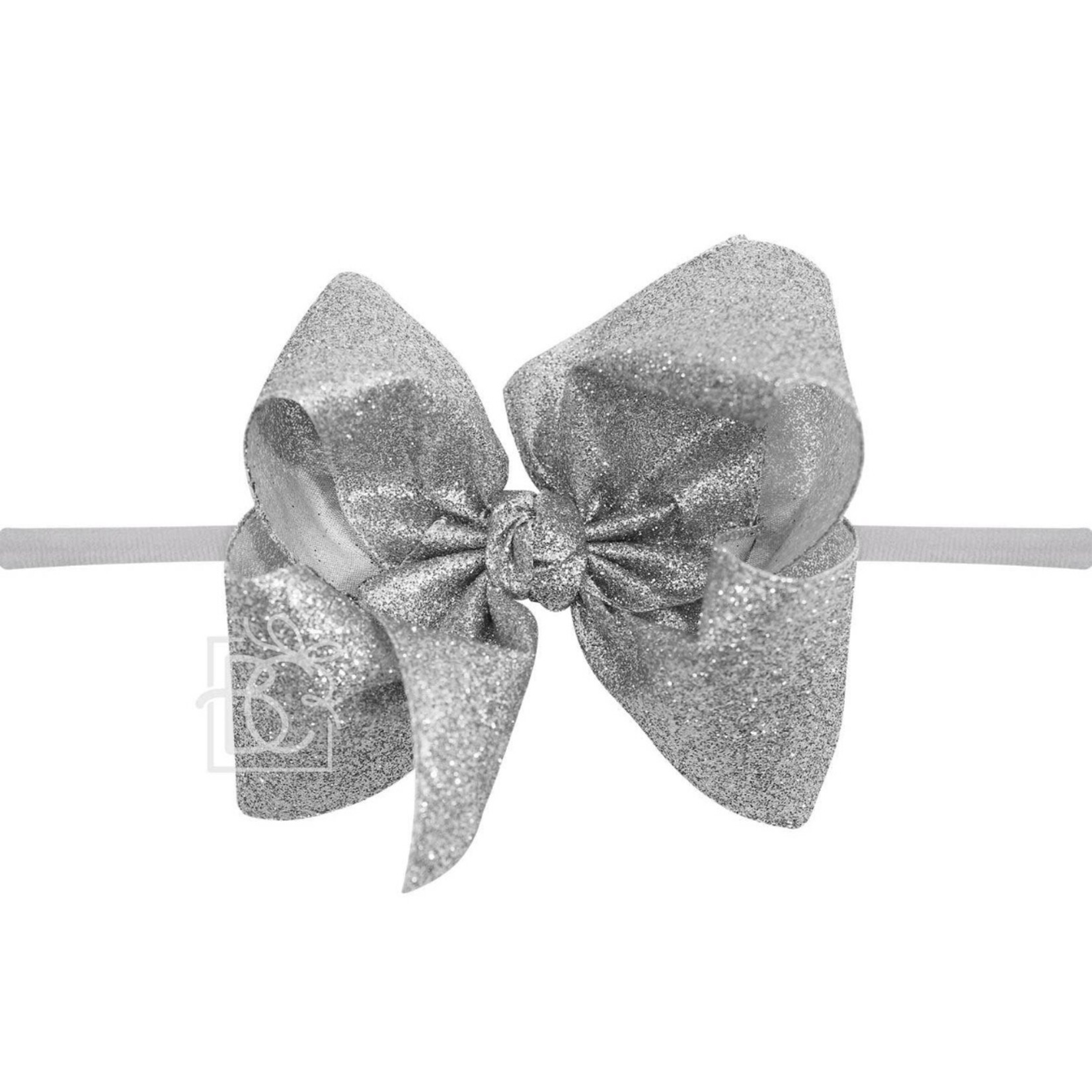 5.5" Glitter P/Band Bow