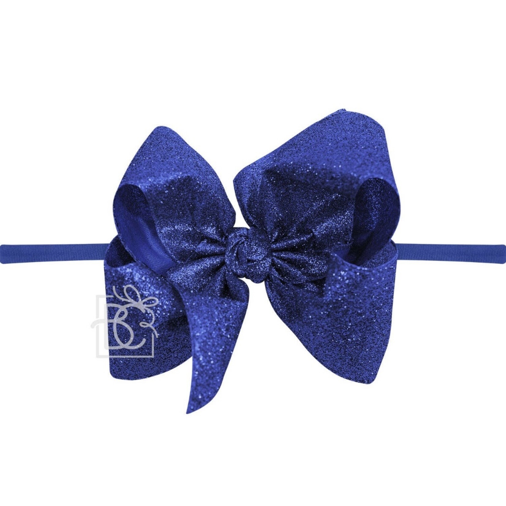 5.5" Glitter P/Band Bow