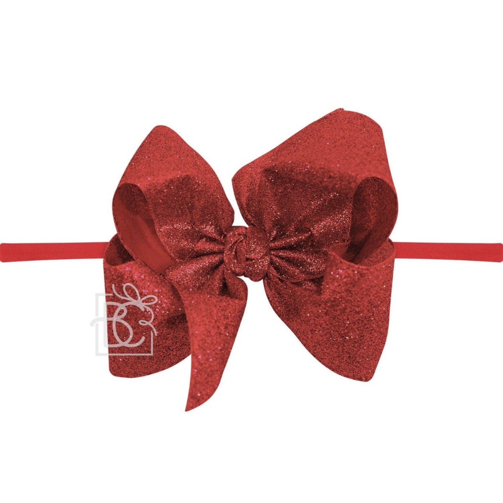 5.5" Glitter P/Band Bow