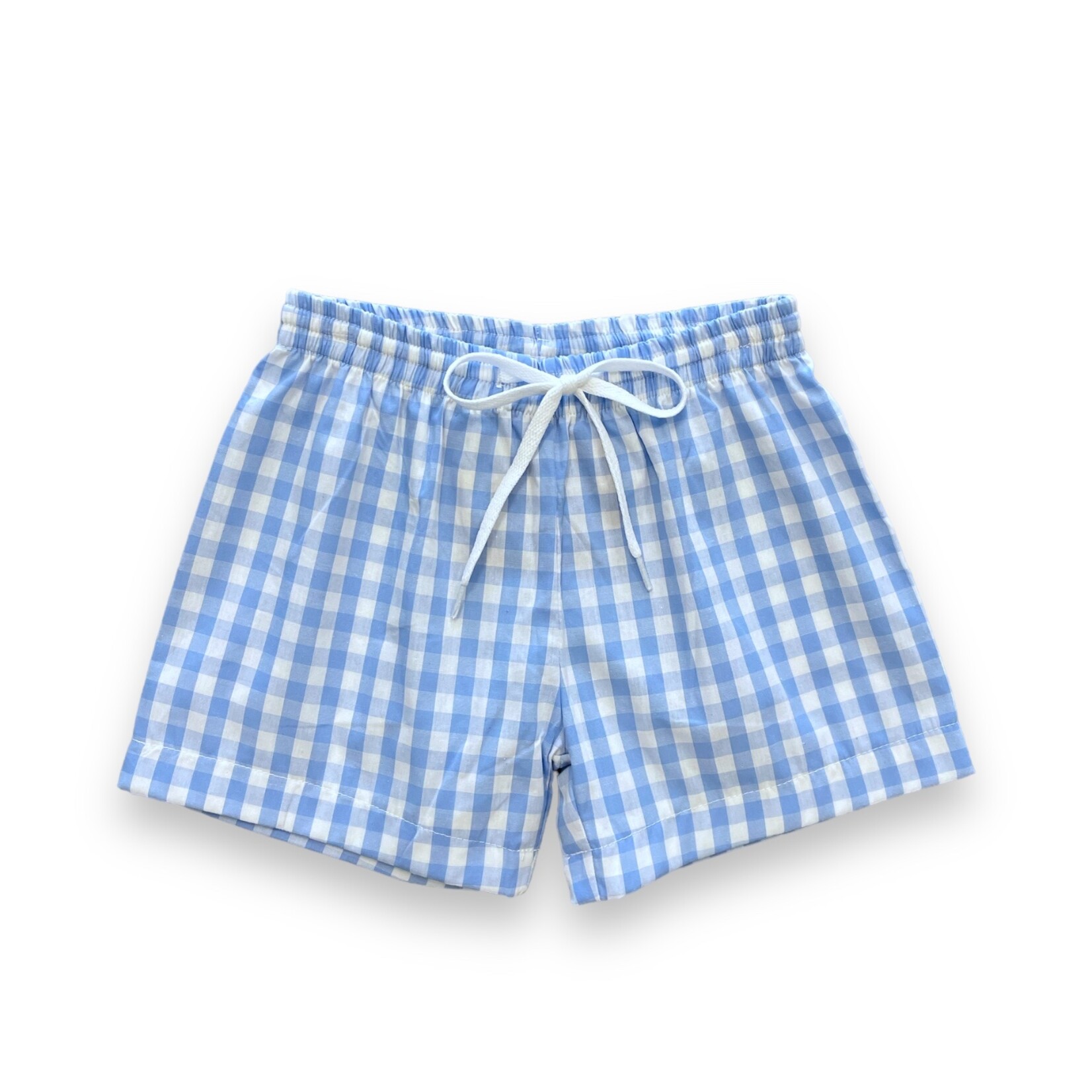 Millie Jay Blue Gingham Swim Trunk (Size 4T)