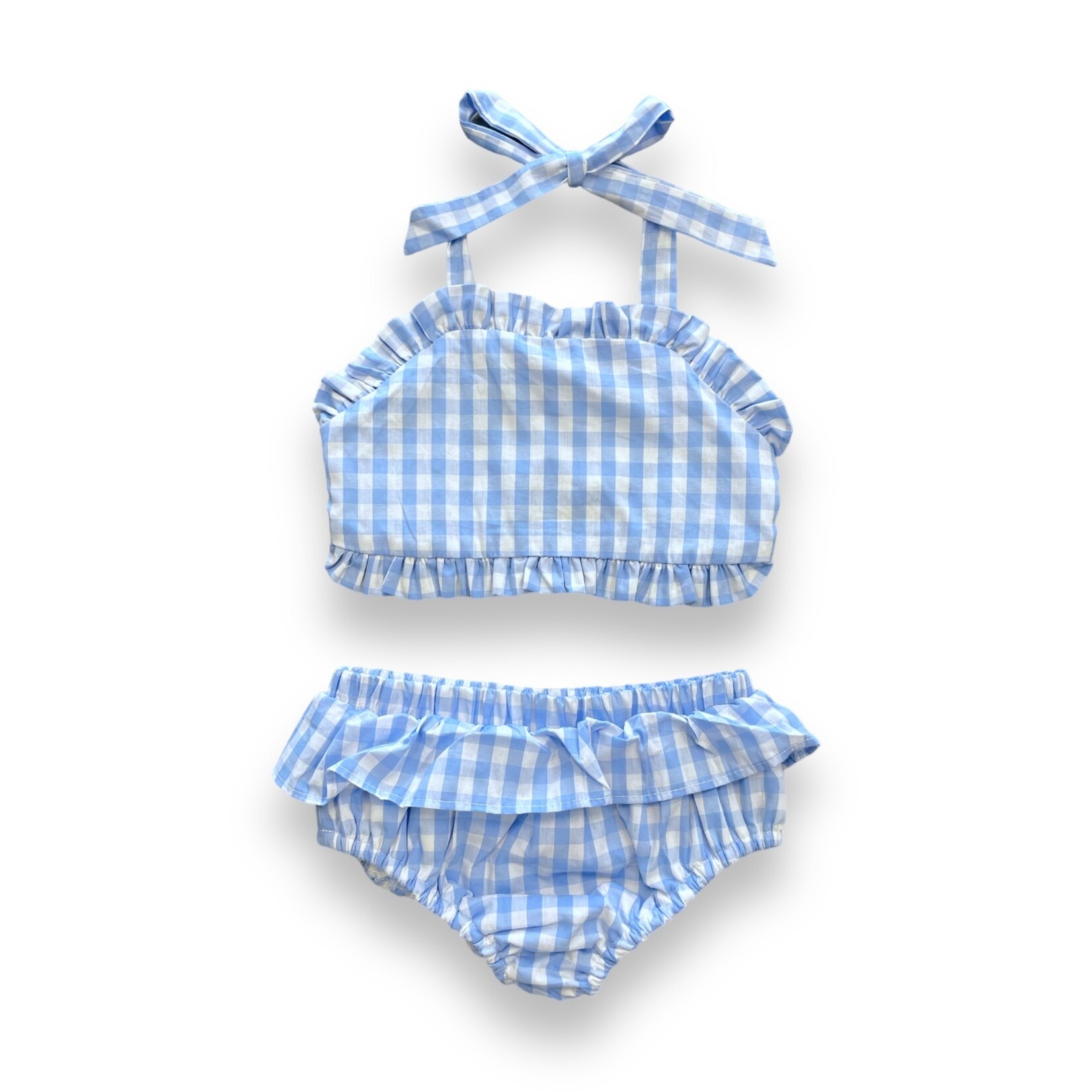 Millie Jay Blue Gingham 2Piece Swim