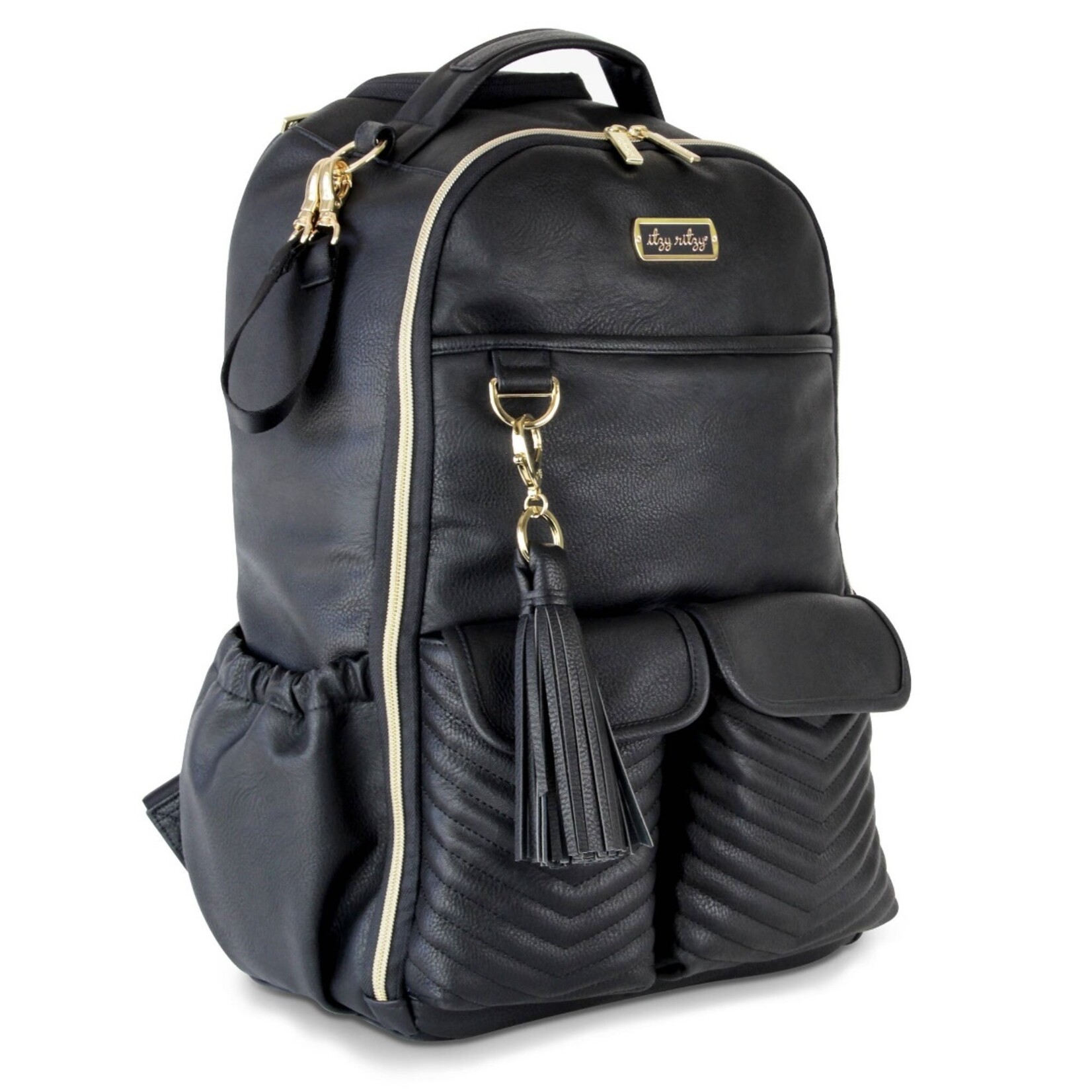 Itzy Ritzy Jetsetter Black Boss Diaper Bag Backpack