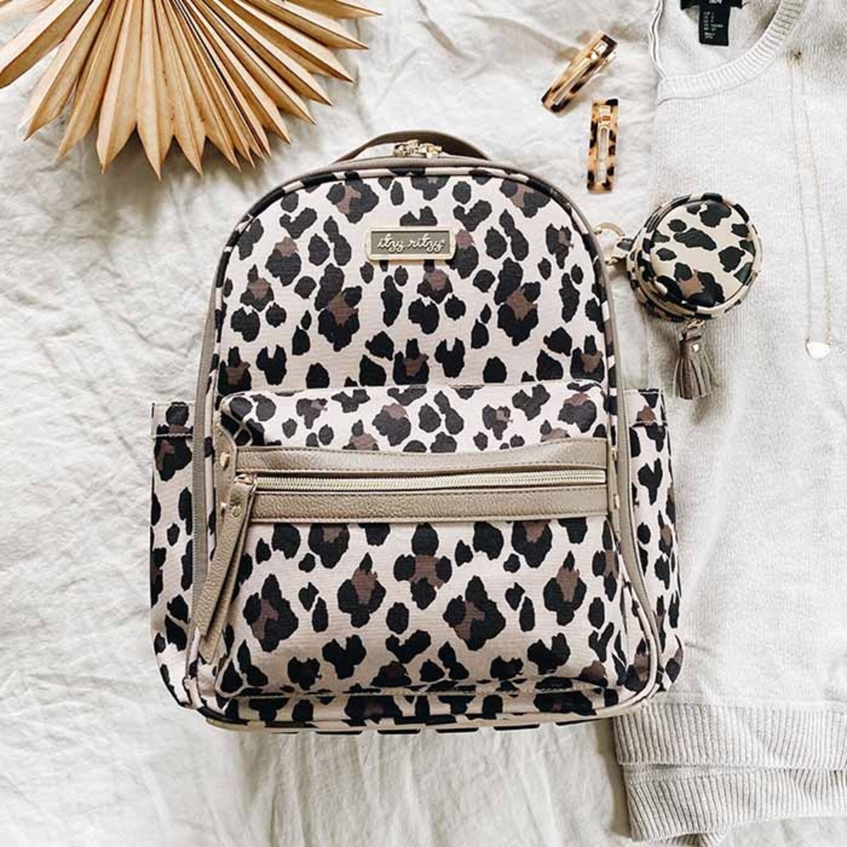 Itzy Ritzy Leopard Itzy Mini Diaper Bag Backpack
