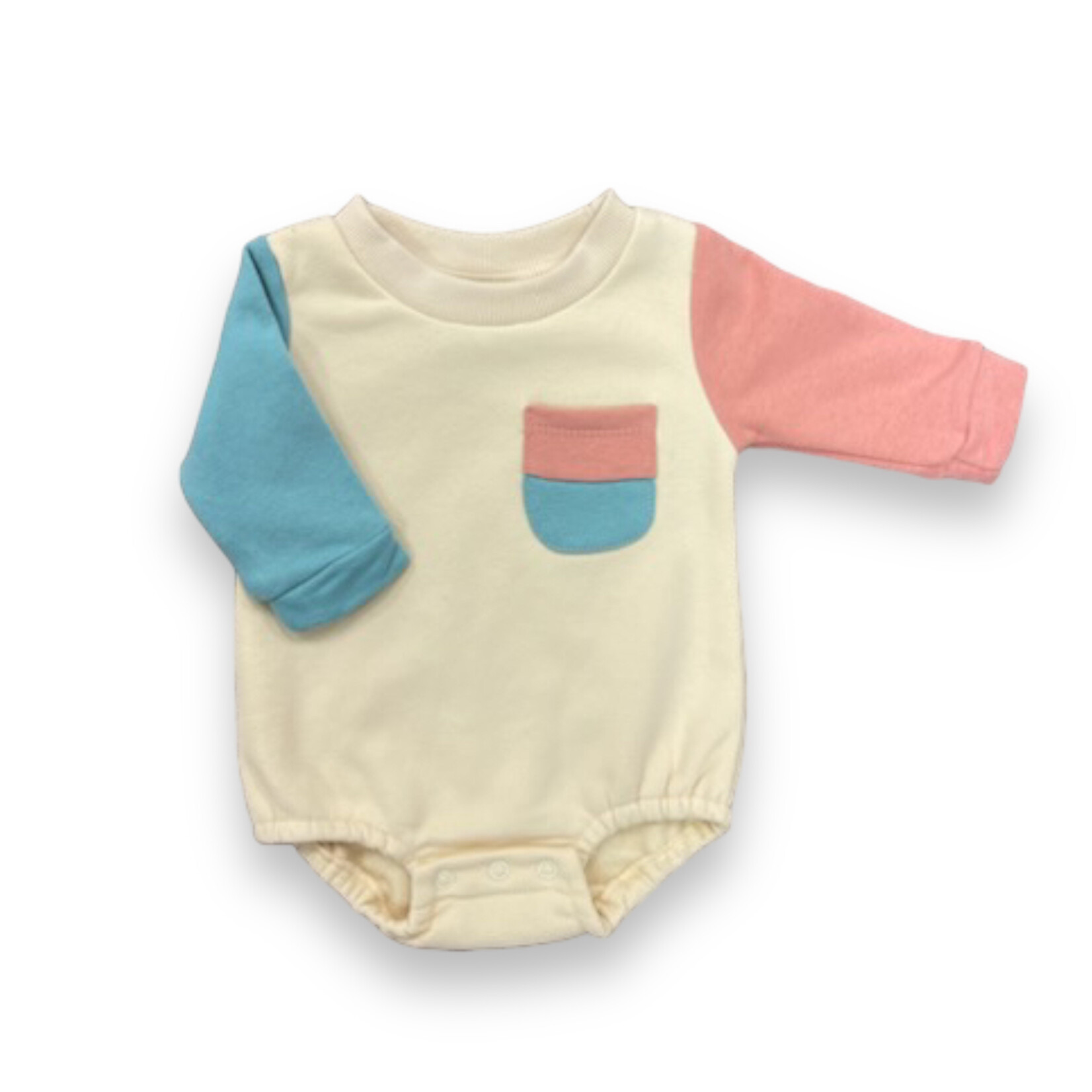 Banana Split Cream Colorblock Sweatshirt Bubble