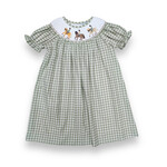 Three Sisters Riding Pretty Smocked Bishop Dress