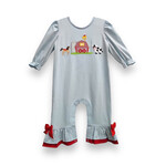 Three Sisters Farm Life Girl Romper (Size 24M)