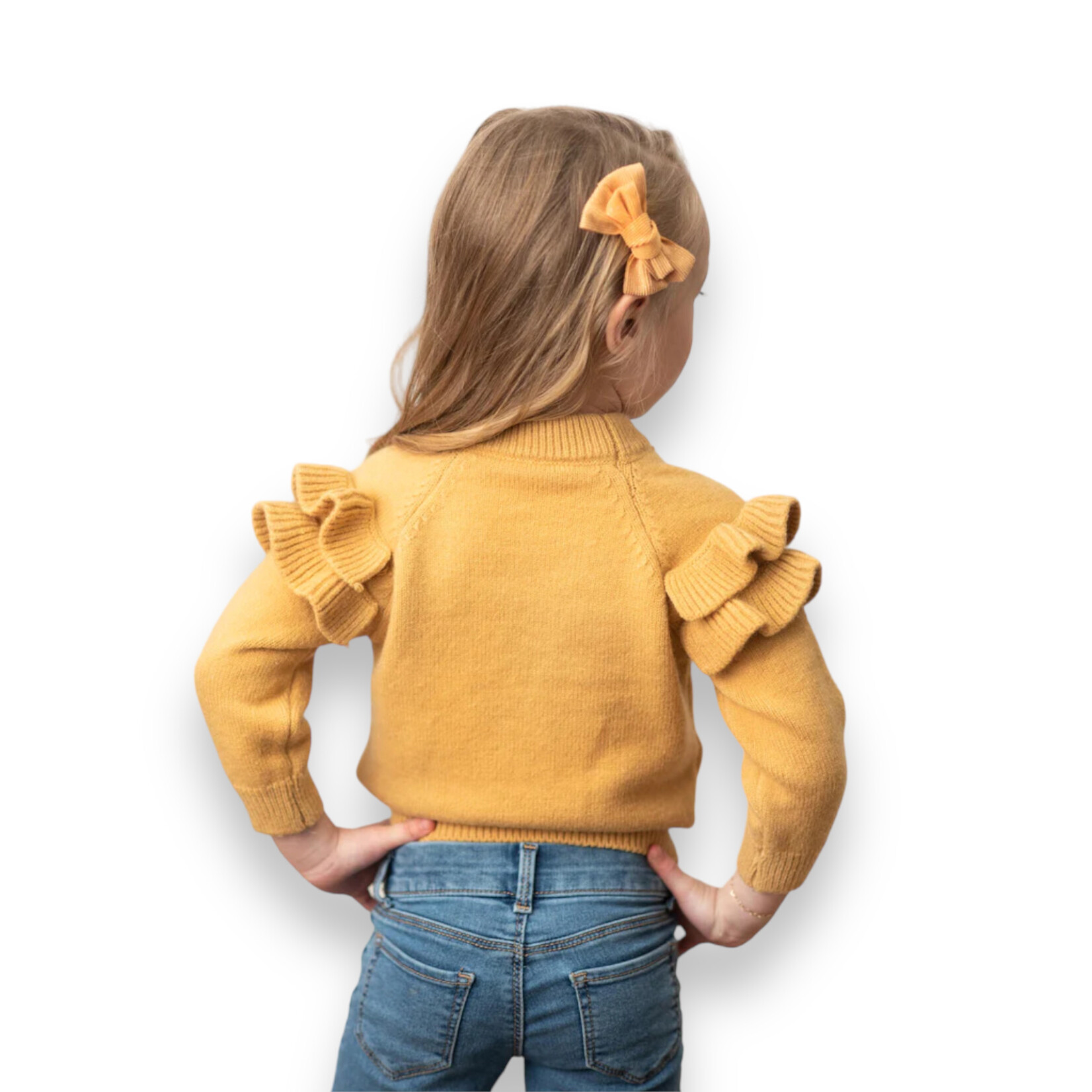 Mustard Double Ruffle Sweater (Size 10/12)