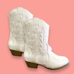Mia Kids White Shimmer Western Boot
