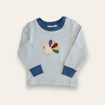 Ishtex Sage Stripe Turkey Boy App Shirt - Size 6