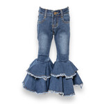 ML Kids Denim Ruffle Bells (Medium Wash)