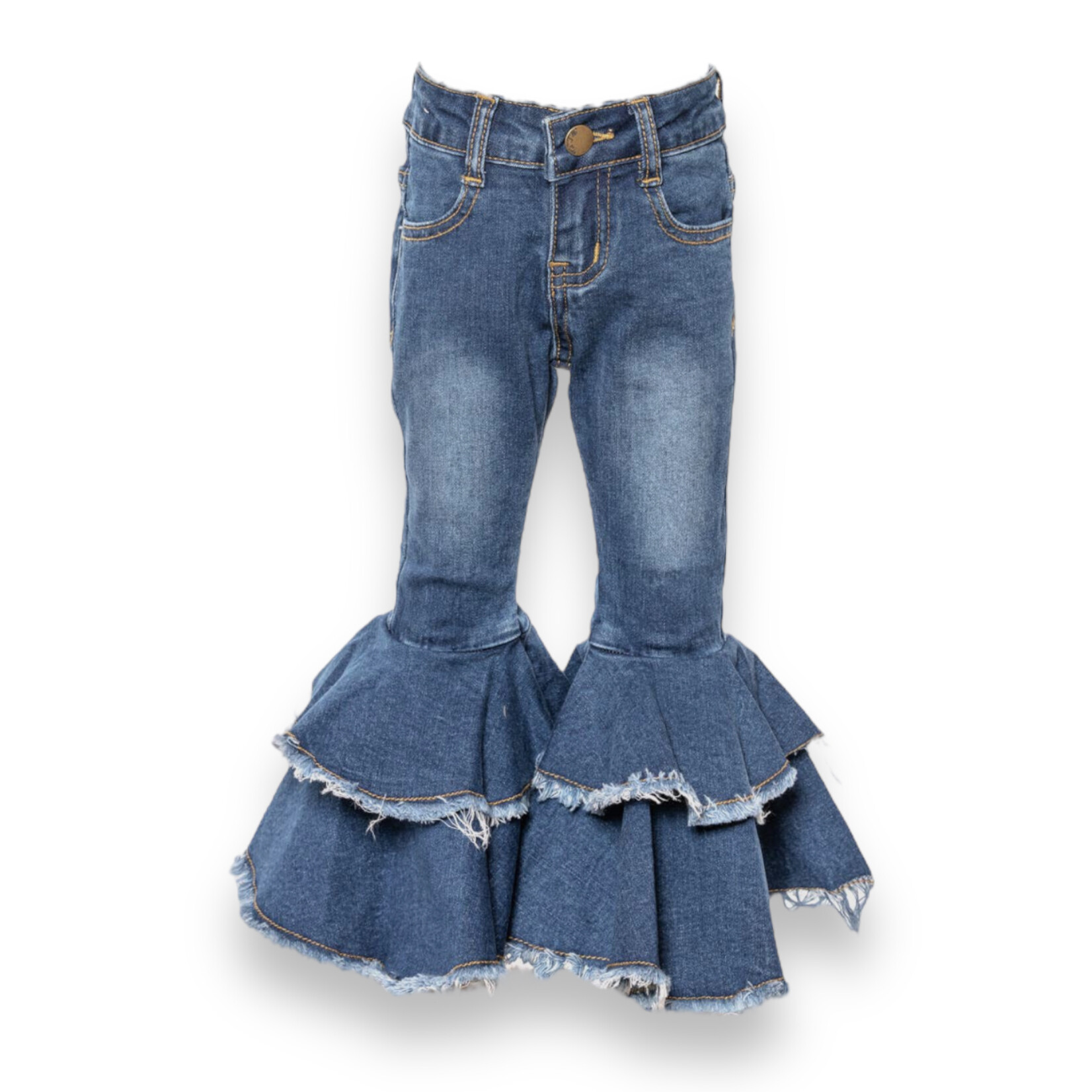 Women's High Waist Denim Jeans Ruffle Tiered Knife Pleat Chiffon Bell  Bottom Pants/ Vintage 70s Style/bohemian/mamma Mia Pants. - Etsy | Fashion  attire, Fashion outfits, Stylish dresses for girls