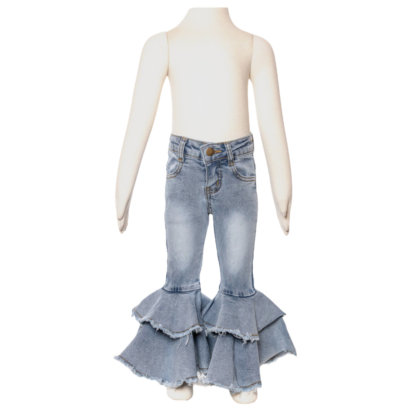 ML Kids Denim Ruffle Bells (Light Wash) - Size 2T