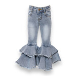 ML Kids Denim Ruffle Bells (Light Wash)