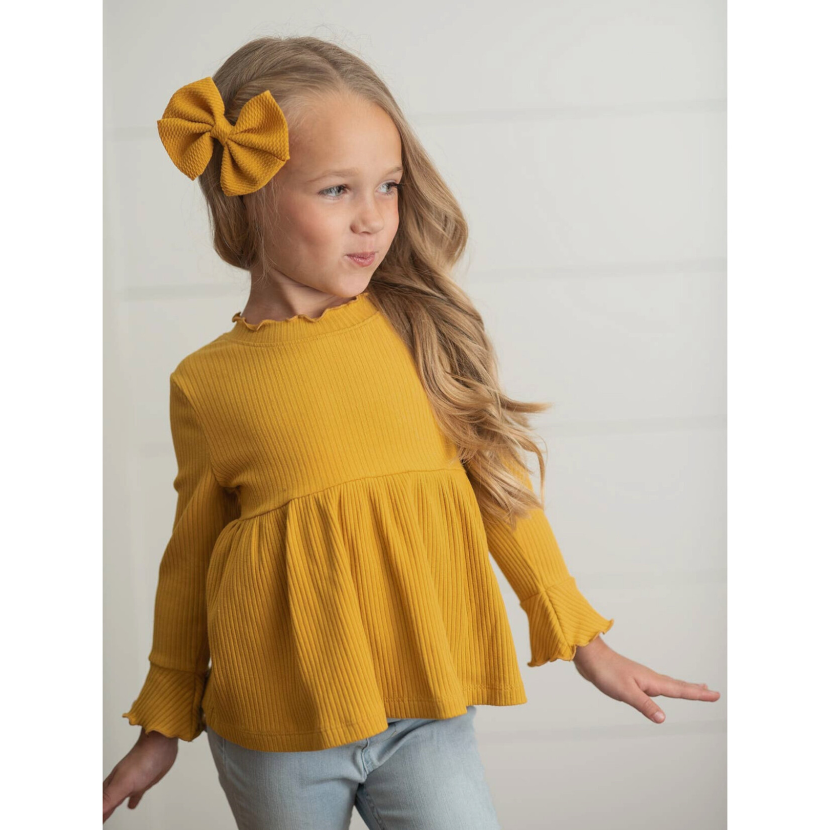 Mustard Ribbed Top